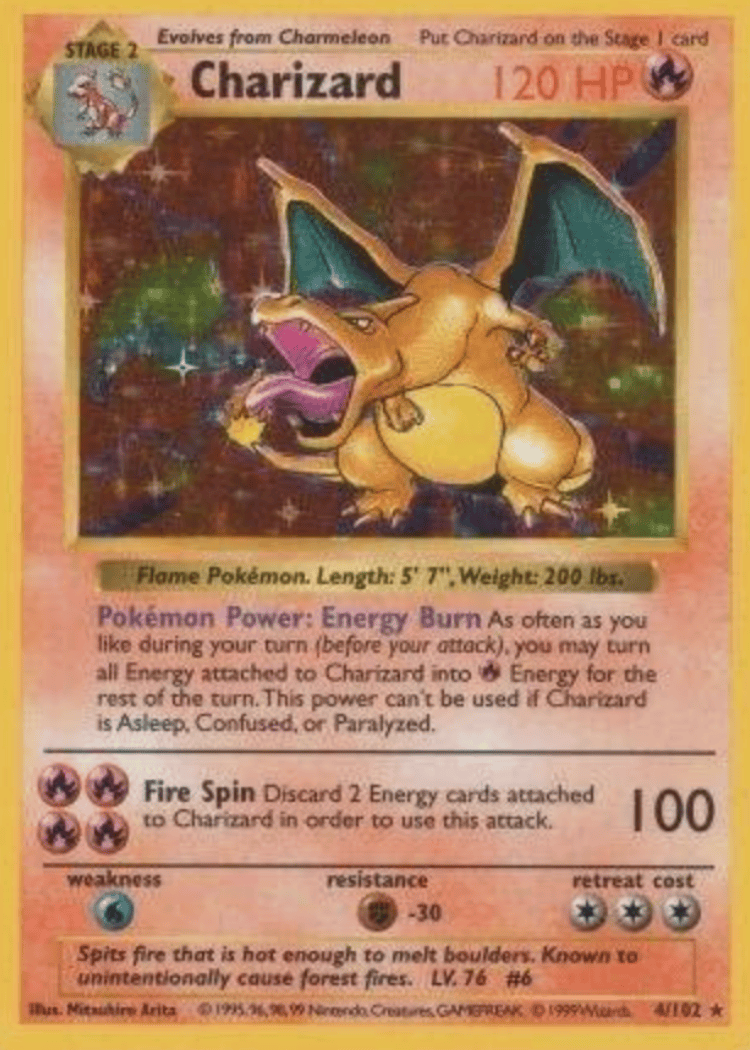 1. Charizard (Holo) 4102 (Shadowless)